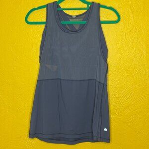 Lululemon Fast As Light Mesh Tank – Greyvy / Blue Gray – Built-In Bra  - Rare-4